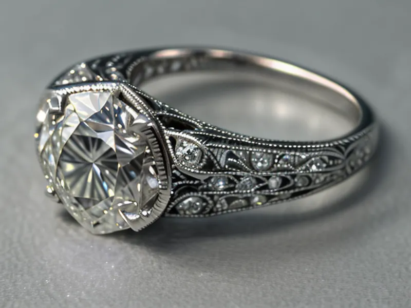 side-by-side comparison of two budget engagement rings on a marble surface