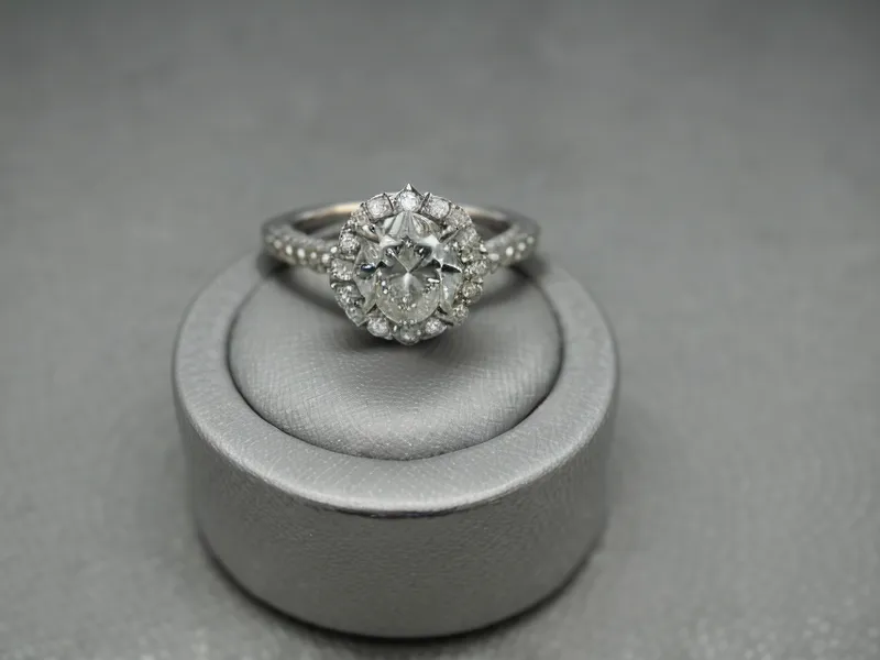 simple solitaire engagement ring worn outdoors, chosen without financing pressure