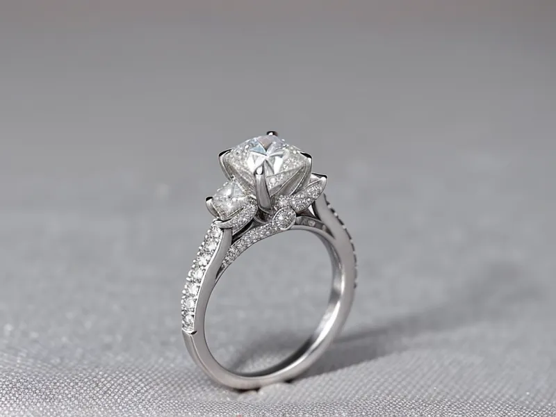 Jeweler's loupe next to a loose lab-grown diamond used to check clarity grade