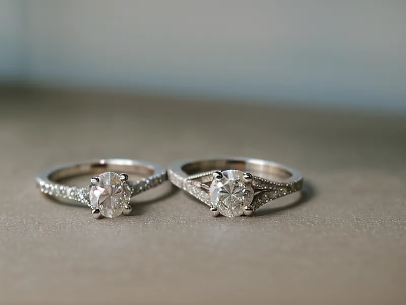 Close-up of a loose lab-grown diamond held by jewelry tweezers.
