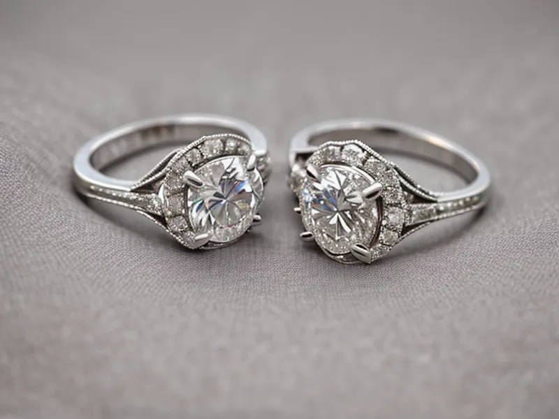 Side view of a low-profile engagement ring showing its height.