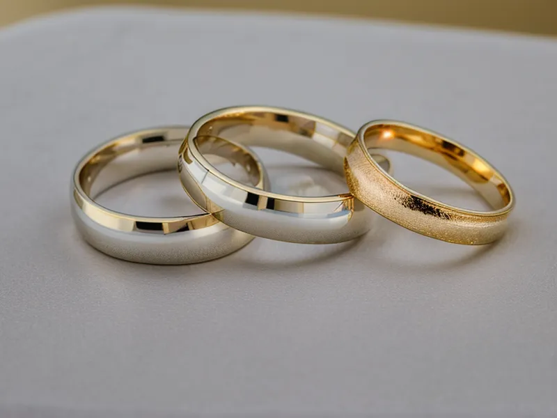 Two engagement rings resting on top of financial paperwork.