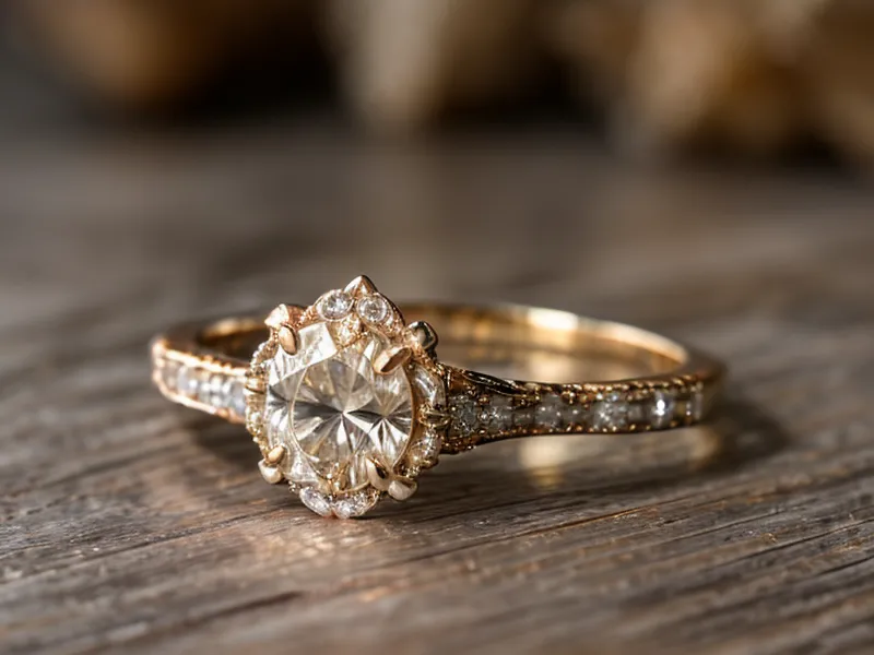 Two diamonds, one lab-grown and one mined, compared side by side on a velvet jewelry pad