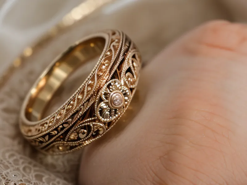 Traditional thick ring band compared side by side with a modern thin band