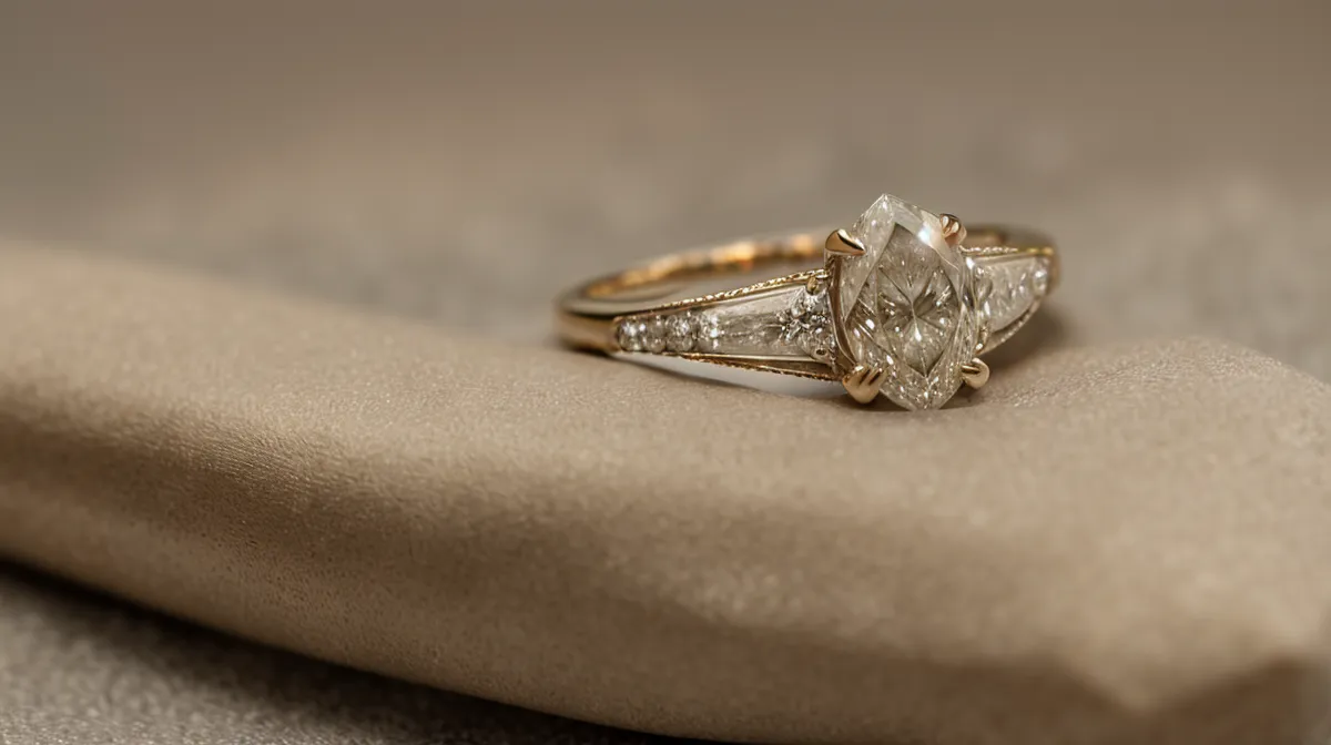 Radiant cut lab-grown diamond engagement ring chosen after comparing diamond shapes